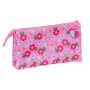 Trousse Fourre-Tout Triple Trolls Rose 22 x 12 x 3 cm: Plus de 300.000 produits de grandes marques en vente directe à prix usine