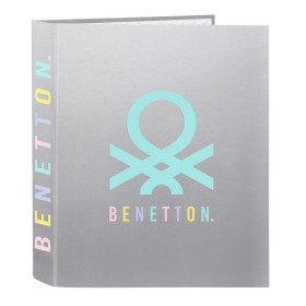 Reliure à anneaux Benetton Silver Argenté A4 27 x 33 x 6 cm: Plus de 300.000 produits de grandes marques en vente directe à prix