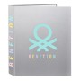 Reliure à anneaux Benetton Silver Argenté A4 27 x 33 x 6 cm: Plus de 300.000 produits de grandes marques en vente directe à prix