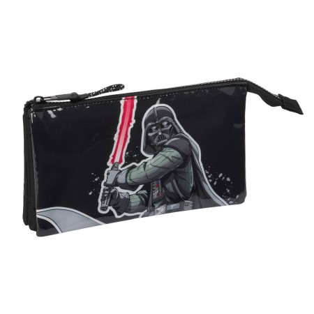 Trousse Fourre-Tout Double Star Wars The fighter Noir 22 x 12 x 3 cm: Plus de 300.000 produits de grandes marques en vente direc
