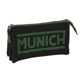 Trousse Fourre-Tout Triple Munich Caviar Noir 22 x 12 x 3 cm: Plus de 300.000 produits de grandes marques en vente directe à pri