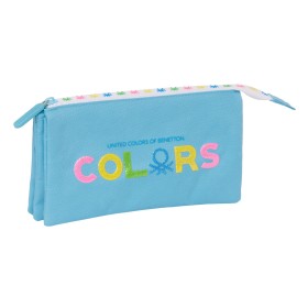 Trousse Fourre-Tout Triple Benetton Spring Bleu ciel 22 x 12 x 3 cm: Plus de 300.000 produits de grandes marques en vente direct