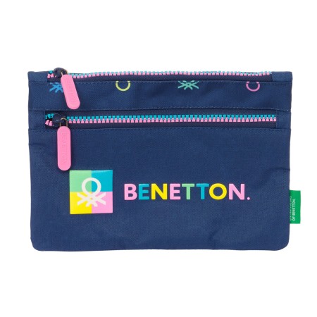 Trousse d'écolier Benetton Cool Blue marine 23 x 16 x 3 cm: Plus de 300.000 produits de grandes marques en vente directe à prix 