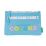 Trousse d'écolier Benetton Spring Bleu ciel 23 x 16 x 3 cm: Plus de 300.000 produits de grandes marques en vente directe à prix 