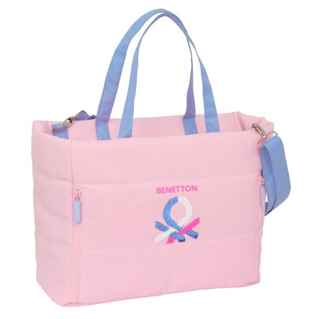 Sac Benetton Pink Rose 40 x 31 x 17 cm: Plus de 300.000 produits de grandes marques en vente directe à prix usine sur cadeaufou.