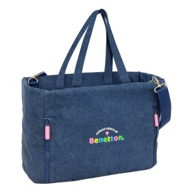 Sac Benetton Denim Bleu 40 x 31 x 17 cm: Plus de 300.000 produits de grandes marques en vente directe à prix usine sur cadeaufou