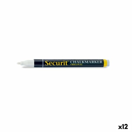Marqueur pour tableau blanc Securit Blanc Pointe fine (12 Unités): Plus de 300.000 produits de grandes marques en vente directe 
