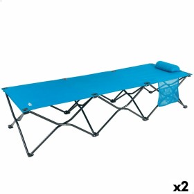 Lit pliant Aktive Bleu Camping 178 x 62 x 38 cm 178 x 38 x 62 cm (2 Unités): Plus de 300.000 produits de grandes marques en vent