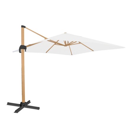 Parasol Tiber Graphite Aluminium bois de teck 300 x 300 x 250 cm: Plus de 300.000 produits de grandes marques en vente directe à