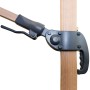 Parasol Tiber Graphite Aluminium bois de teck 300 x 300 x 250 cm: Plus de 300.000 produits de grandes marques en vente directe à