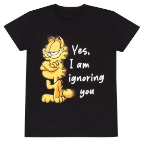 T-shirt à manches courtes unisex Garfield Ignoring You Noir: Plus de 300.000 produits de grandes marques en vente directe à prix
