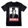 T-shirt à manches courtes unisex Willy Wonka Wonka Noir: Plus de 300.000 produits de grandes marques en vente directe à prix usi