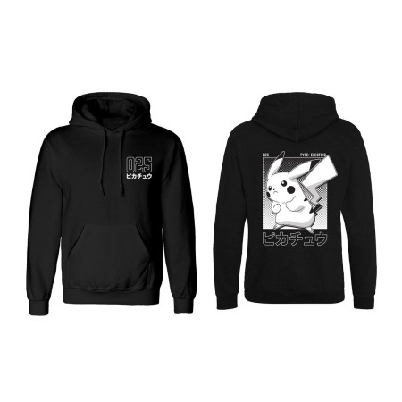 Sweat à capuche unisex Pokémon Halftone Pikachu Noir: Plus de 300.000 produits de grandes marques en vente directe à prix usine 