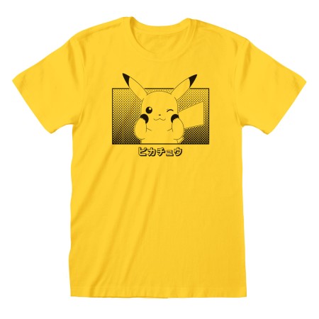T-shirt à manches courtes unisex Pokémon Pikachu Katakana Jaune: Plus de 300.000 produits de grandes marques en vente directe à 