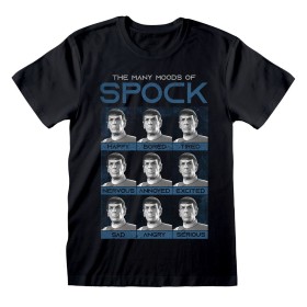 T-shirt à manches courtes unisex Star Trek Many Mood Of Spock Noir: Plus de 300.000 produits de grandes marques en vente directe