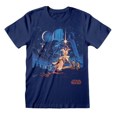 T-shirt à manches courtes unisex Star Wars New Hope Vintage Noir: Plus de 300.000 produits de grandes marques en vente directe à