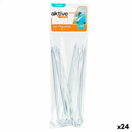 Sardines de camping Aktive (24 Unités) 10 Pièces 160 mm Ø 5 mm: Plus de 300.000 produits de grandes marques en vente directe à p