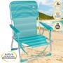 Chaise de Plage Aktive Turquoise 44 x 72 x 35 cm Aluminium Pliable (4 Unités): Plus de 300.000 produits de grandes marques en ve