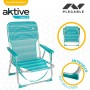 Chaise de Plage Aktive Turquoise 44 x 72 x 35 cm Aluminium Pliable (4 Unités): Plus de 300.000 produits de grandes marques en ve