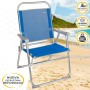 Chaise de Plage Aktive Gomera Bleu 48 x 88 x 50 cm Aluminium Pliable (4 Unités): Plus de 300.000 produits de grandes marques en 