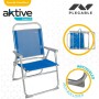 Chaise de Plage Aktive Gomera Bleu 48 x 88 x 50 cm Aluminium Pliable (4 Unités): Plus de 300.000 produits de grandes marques en 