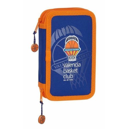 Plumier double Valencia Basket M854 Bleu Orange 12.5 x 19.5 x 4 cm (28 Pièces): Plus de 300.000 produits de grandes marques en v