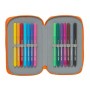 Plumier double Valencia Basket M854 Bleu Orange 12.5 x 19.5 x 4 cm (28 Pièces): Plus de 300.000 produits de grandes marques en v