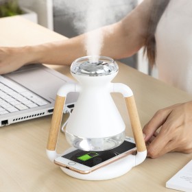 Humidificateur Diffuseur d'Arômes et Chargeur Sans Fil 3 en 1 Misvolt InnovaGoods: Plus de 300.000 produits de grandes marques e