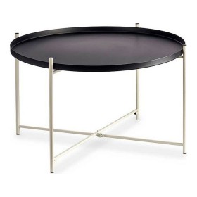 Table d'appoint Noir Blanc Métal (76,5 x 46 x 76,5 cm): Plus de 300.000 produits de grandes marques en vente directe à prix usin