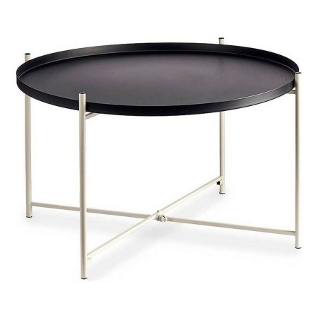 Table d'appoint Noir Blanc Métal (76,5 x 46 x 76,5 cm): Plus de 300.000 produits de grandes marques en vente directe à prix usin