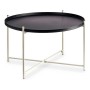 Table d'appoint Noir Blanc Métal (76,5 x 46 x 76,5 cm): Plus de 300.000 produits de grandes marques en vente directe à prix usin