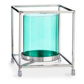 Bougeoir Carré Argenté Bleu 11,5 x 12,6 x 11,5 cm Métal verre: Plus de 300.000 produits de grandes marques en vente directe à pr