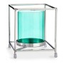 Bougeoir Carré Argenté Bleu 11,5 x 12,6 x 11,5 cm Métal verre: Plus de 300.000 produits de grandes marques en vente directe à pr