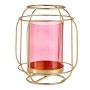 Bougeoir Rose Doré Lanterne Métal verre (19 x 20 x 19 cm): Plus de 300.000 produits de grandes marques en vente directe à prix u