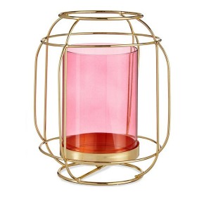 Bougeoir Rose Doré Lanterne Métal verre (19 x 20 x 19 cm): Plus de 300.000 produits de grandes marques en vente directe à prix u