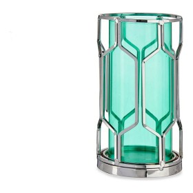 Bougeoir Argenté Bleu Métal verre (11,5 x 19,5 x 11,5 cm): Plus de 300.000 produits de grandes marques en vente directe à prix u
