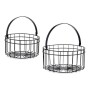 Panier Noir Métal 25 x 27 x 25 cm (2 pcs): Plus de 300.000 produits de grandes marques en vente directe à prix usine sur cadeauf