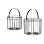 Panier Noir Métal 25 x 35 x 25 cm Cylindrique (2 pcs): Plus de 300.000 produits de grandes marques en vente directe à prix usine