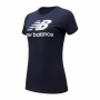 T-shirt à manches courtes femme New Balance WT91546 Marin: Plus de 300.000 produits de grandes marques en vente directe à prix u