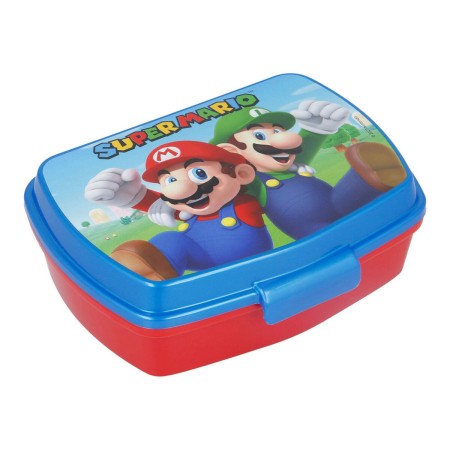 Boîte à Sandwich Super Mario Plastique Rouge Bleu (17 x 5.6 x 13.3 cm): Plus de 300.000 produits de grandes marques en vente dir