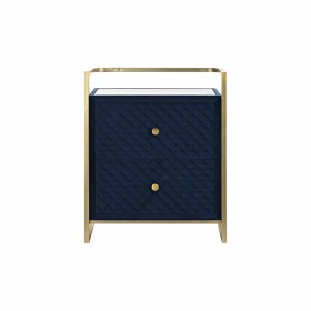 Table de Nuit DKD Home Decor 60 x 35 x 74 cm Verre Bleu Doré: Plus de 300.000 produits de grandes marques en vente directe à pri