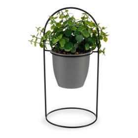 Plante décorative Ibergarden QY-H093 Métal Plastique 21 x 30 x 21 cm Avec support Gris: Plus de 300.000 produits de grandes marq