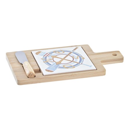 Plateau à fromages DKD Home Decor Bambou Aluminium Grès 21,5 x 11,8 x 1,5 cm (3 Pièces): Plus de 300.000 produits de grandes mar