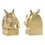 porte-livre DKD Home Decor Rhinocéros Doré Résine Colonial 15 x 7,5 x 14,5 cm: Plus de 300.000 produits de grandes marques en ve