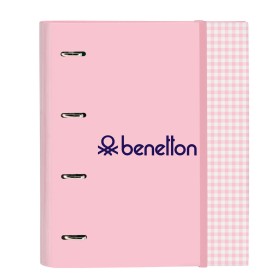 Reliure à anneaux Benetton Vichy A4 Rose (27 x 32 x 3.5 cm): Plus de 300.000 produits de grandes marques en vente directe à prix