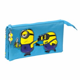 Trousse Fourre-Tout Triple Minions Minionstatic Bleu (22 x 12 x 3 cm): Plus de 300.000 produits de grandes marques en vente dire
