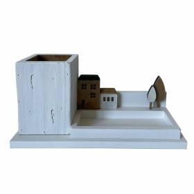 Organisateur polyvalent DKD Home Decor Porte-Mines Blanc Marron Bois Métal 30 x 40 cm 28 x 11 x 14 cm: Plus de 300.000 produits 