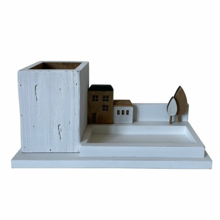 Organisateur polyvalent DKD Home Decor Porte-Mines Blanc Marron Bois Métal 30 x 40 cm 28 x 11 x 14 cm: Plus de 300.000 produits 