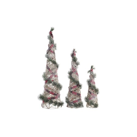Décoration DKD Home Decor Cônes Noël LED Rouge Vert Naturel Enneigé 20 x 20 x 80 cm (3 Pièces): Plus de 300.000 produits de gran