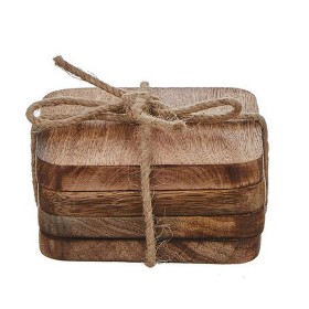 Dessous de verres Mica Decorations Duko 4 Pièces (10 x 10 x 5 cm): Plus de 300.000 produits de grandes marques en vente directe 
